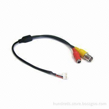 Waterproof CCTV Cable for Dome Camera with BNC Female Plug and DC Female Plug, OEM Orders Welcomed